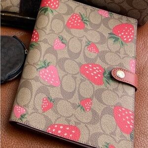 Coach Strawberry A5 Notebook Only Firm Price